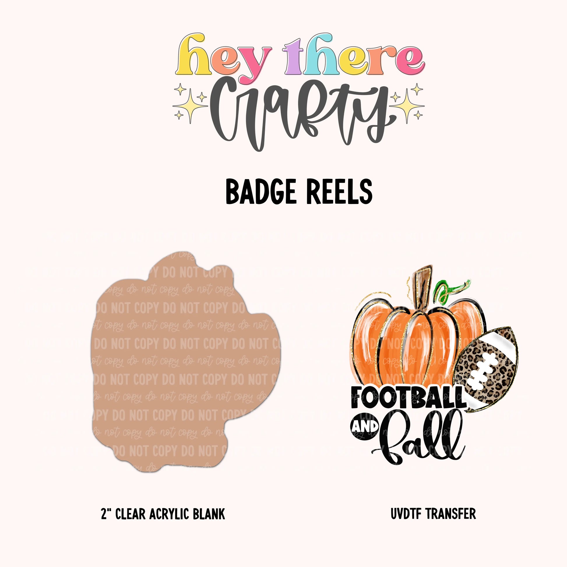 Football and Fall | Badge Reel Blank and Decal Hey There Crafty LLC