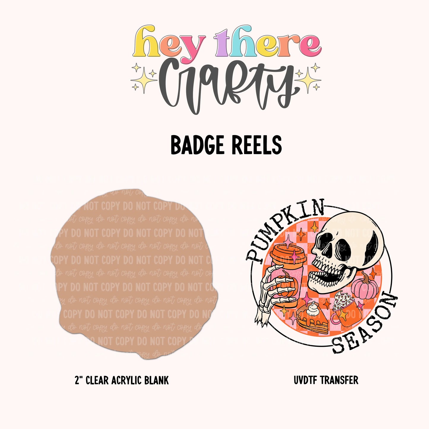 Pumpkin Season | Badge Reel Blank and Decal Hey There Crafty LLC