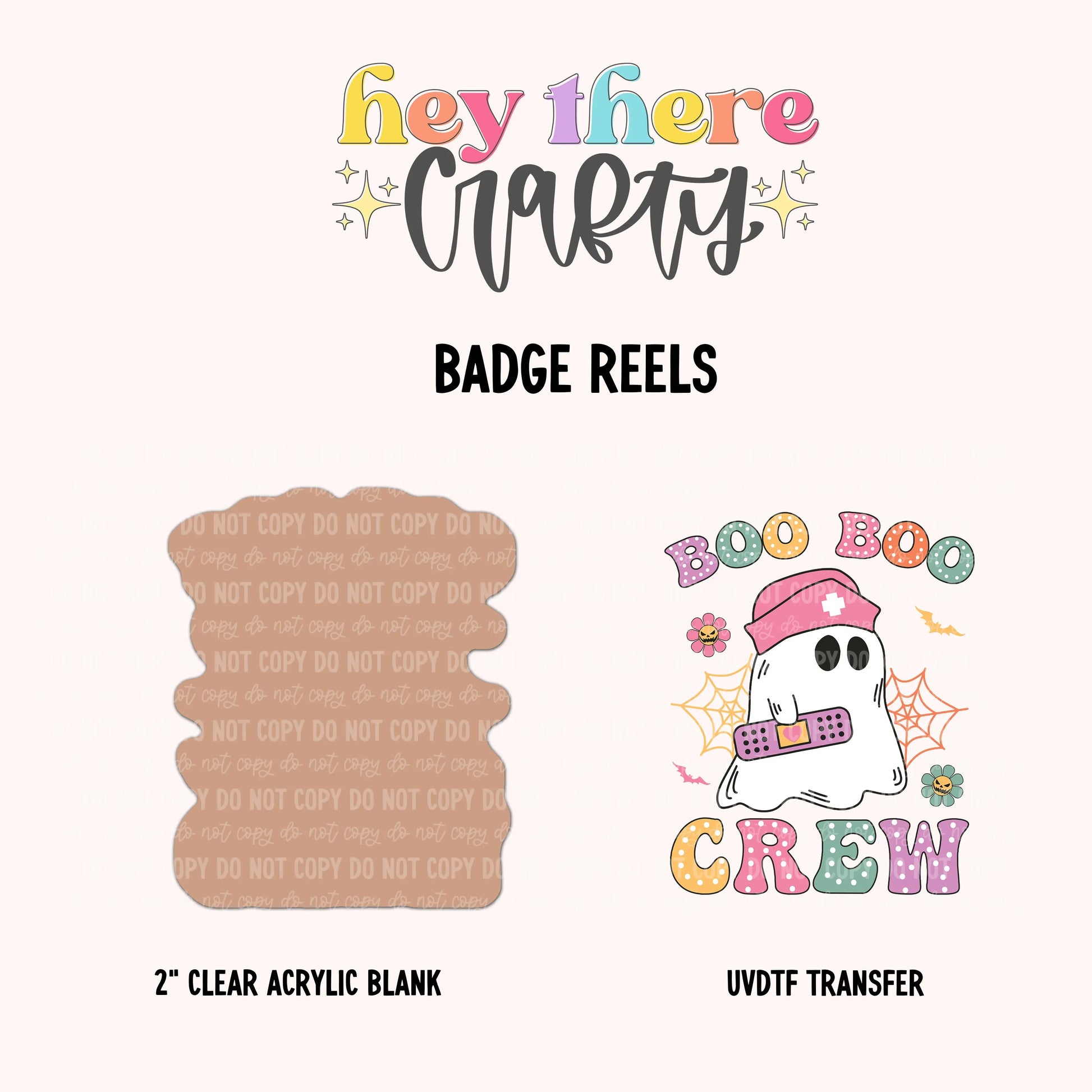 Boo Boo Crew | Badge Reel Blank and Decal Hey There Crafty LLC