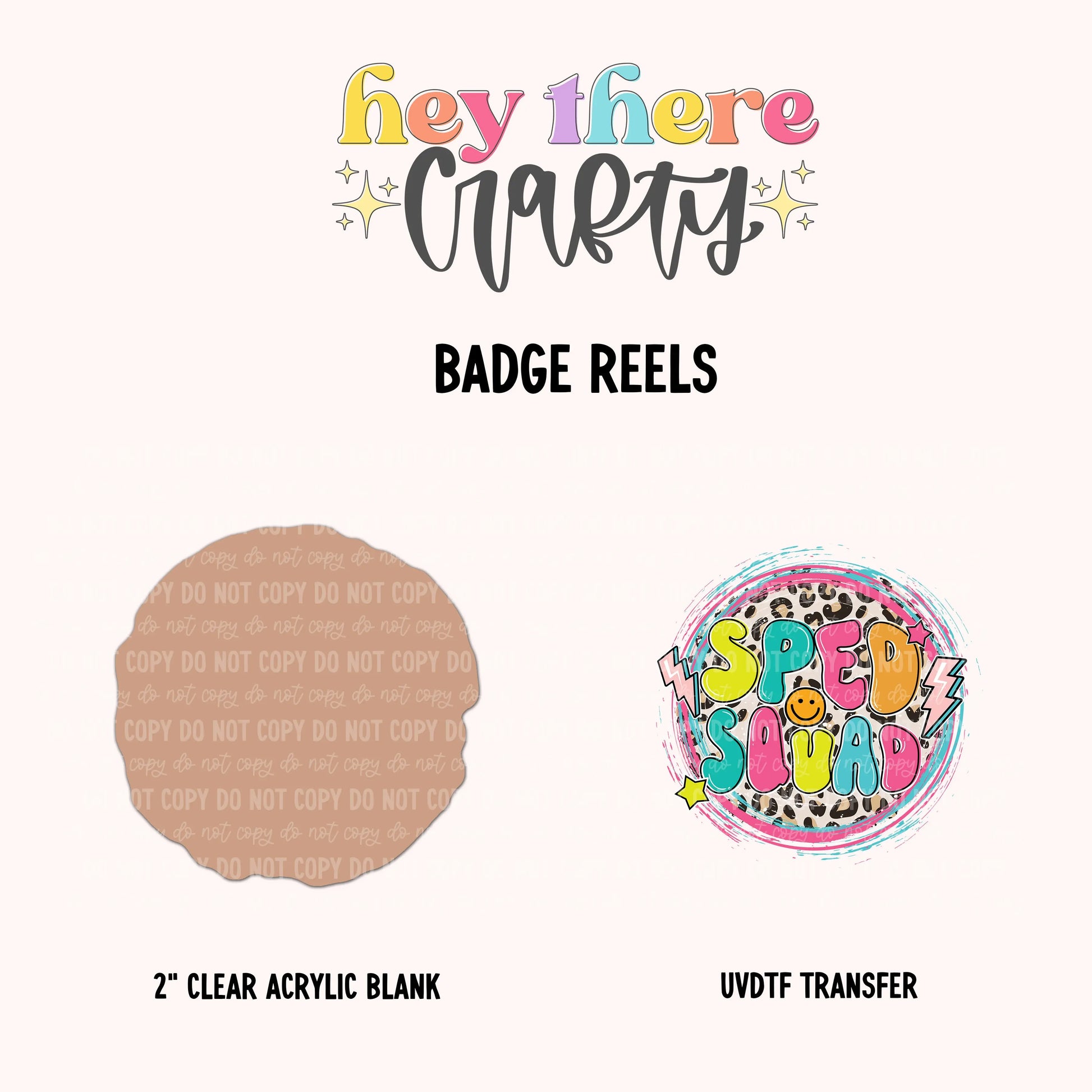 SPED Squad | Badge Reel Blank and Decal Hey There Crafty LLC