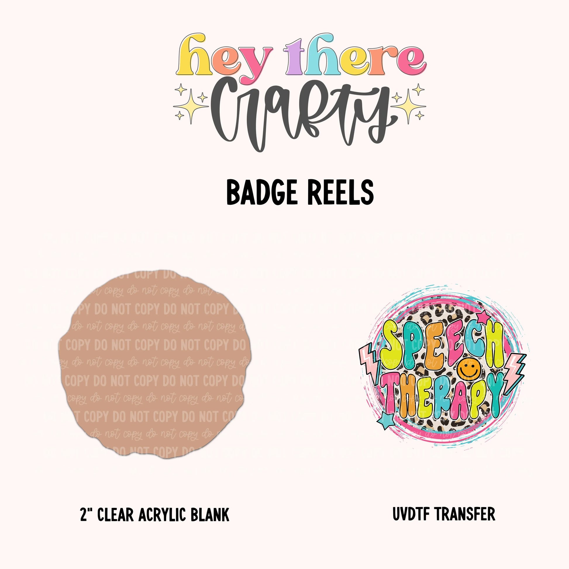 Speech Therapy | Badge Reel Blank and Decal Hey There Crafty LLC