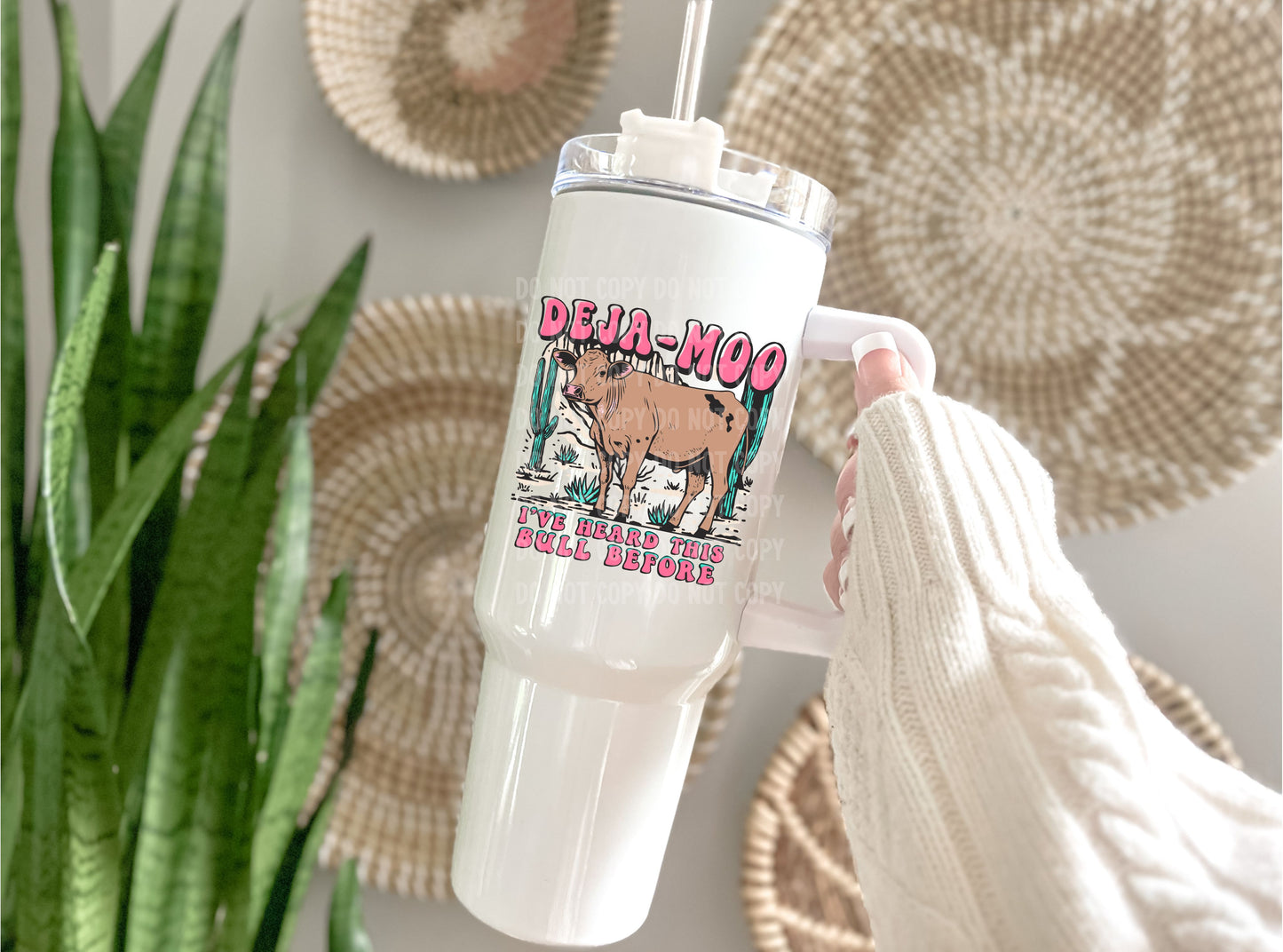 Deja-Moo I've Heard This Bull Before | UVDTF Decal Hey There Crafty LLC