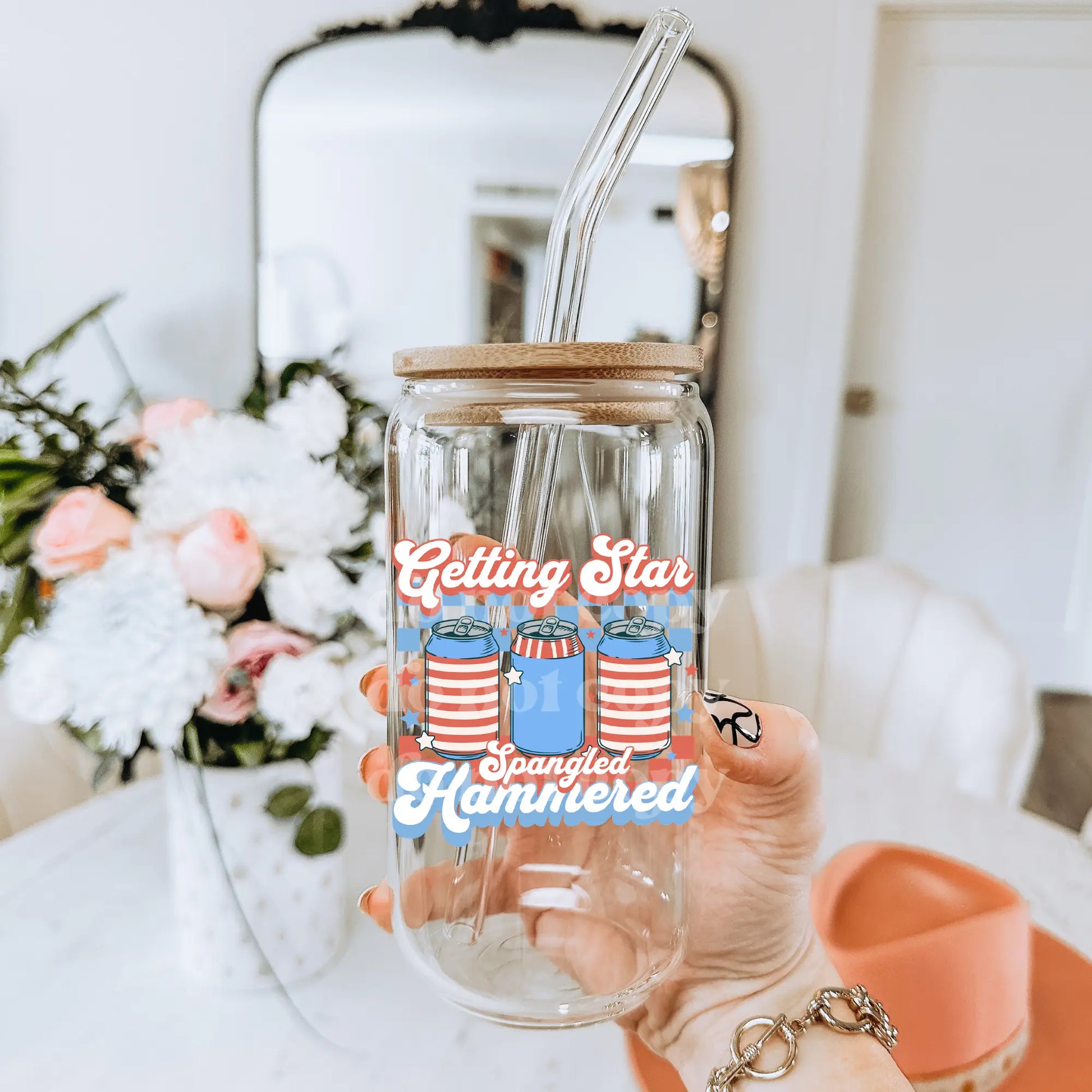 Getting Star Spangled Hammered | UVDTF Decal [DS] - Hey There Crafty LLC