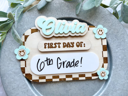 Retro First/Last Day of School Sign
