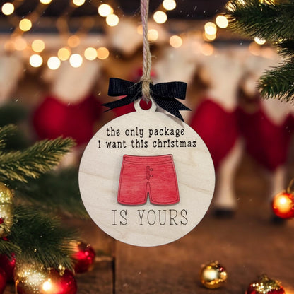 The Only Package I Want this Christmas is YOURS Ornament Hey There Crafty LLC