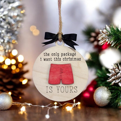 The Only Package I Want this Christmas is YOURS Ornament Hey There Crafty LLC