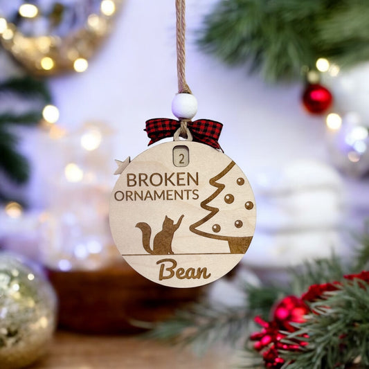 Personalized Cat Broken Ornaments Ornament Hey There Crafty LLC