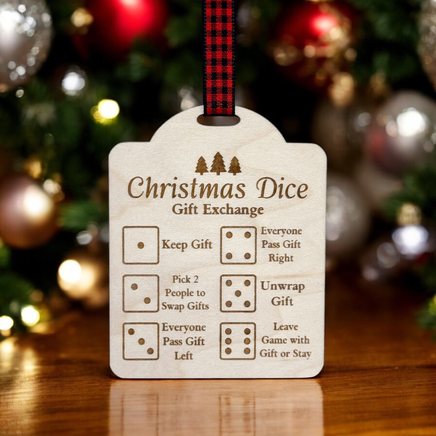 Christmas Dice Gift Exchange Ornament Hey There Crafty LLC