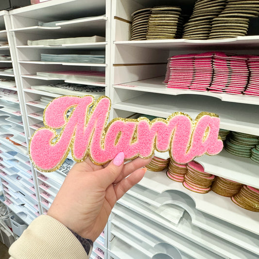 Mama [Bright Pink] | Chenille Patch