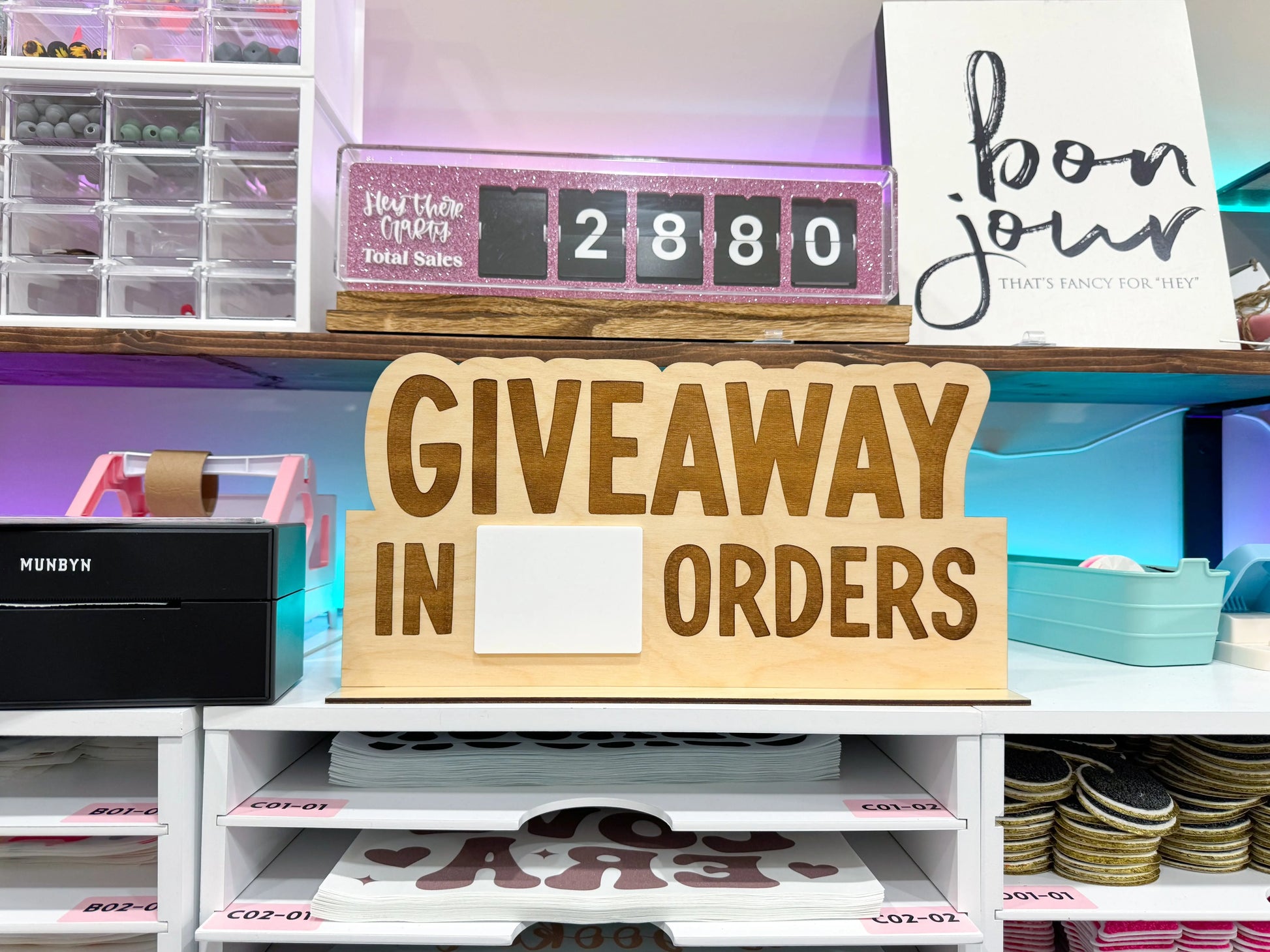 Giveaway Sign - Hey There Crafty LLC