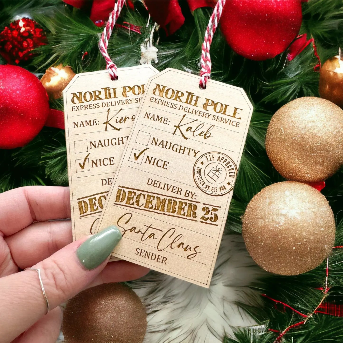 North Pole Express Delivery Tag - Nice List