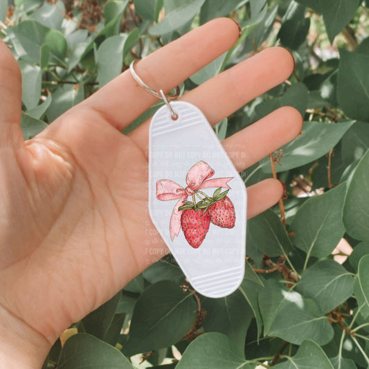 Strawberries with Bow | UVDTF Decal