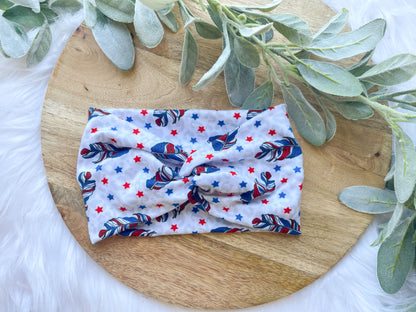 Red, White & Light as a Feather Headband
