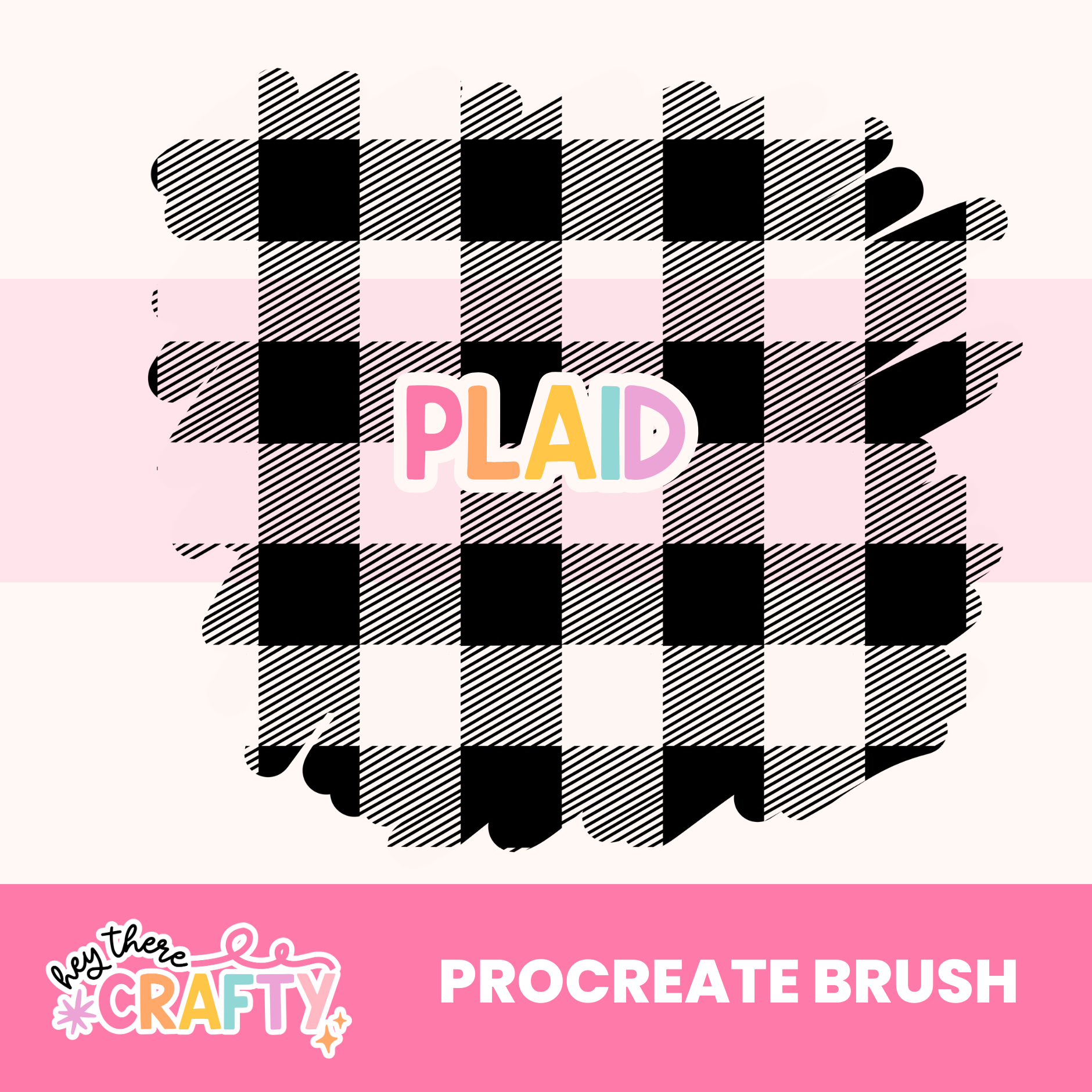 The Plaid Procreate Brush HTC Designs