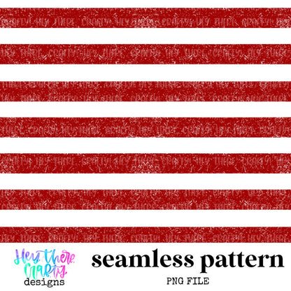 Distressed red and white stripes (thinner stripes) seamless pattern preview
