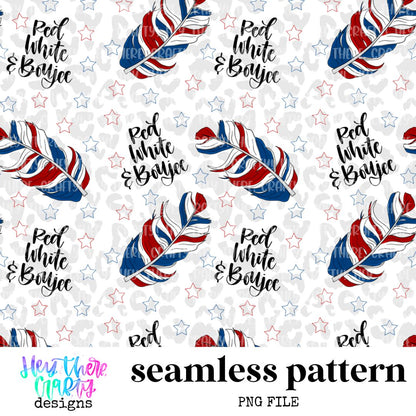 Red, White and Boujee | Pattern/Digital Paper