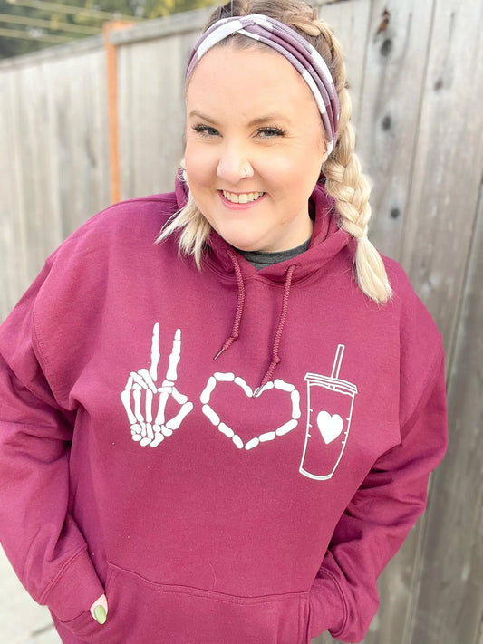 Peace, Love, Coffee T-Shirt or Hoodie