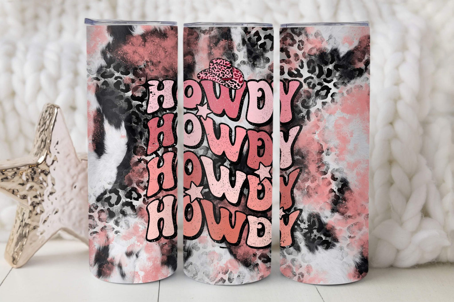 Ombre Pink Howdy | 20oz Tumbler with Straw