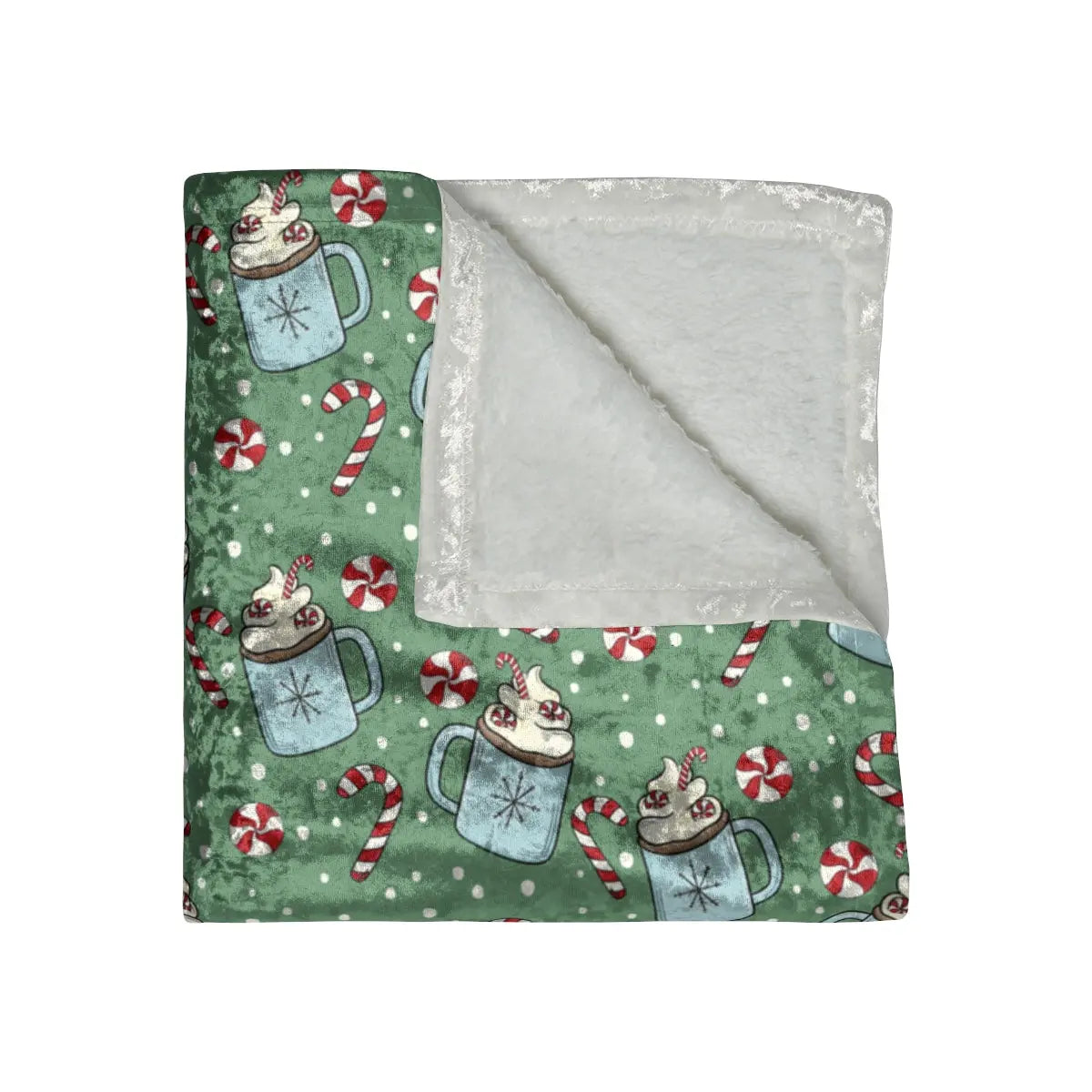 Minty Mugs Crushed Velvet Blanket - Hey There Crafty LLC