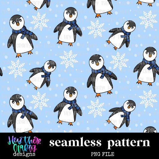 Snowy Penguins | Pattern/Digital Paper