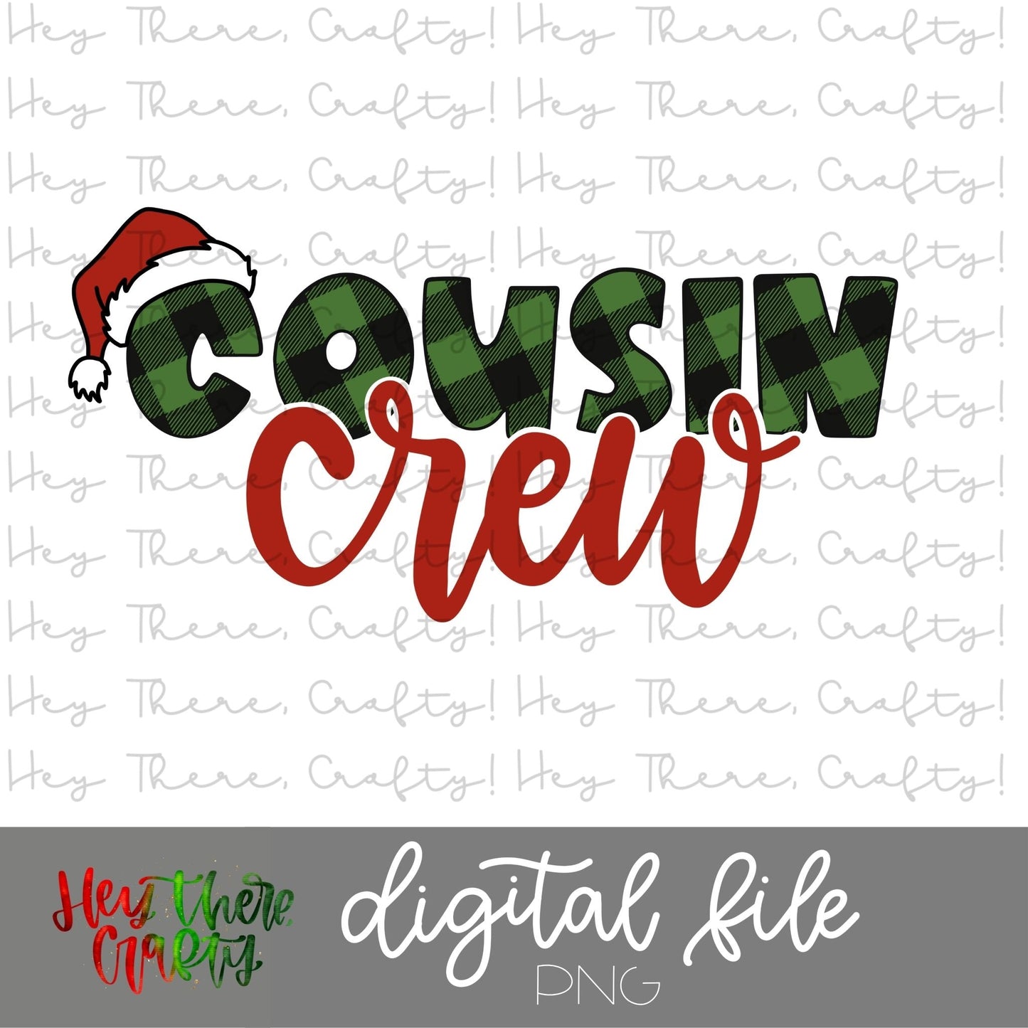 Cousin Crew Plaid - Green | PNG File