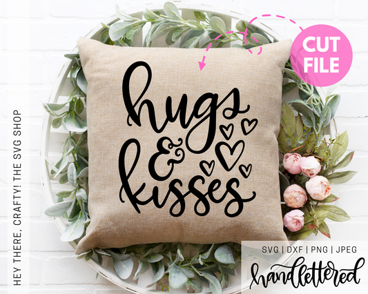 Hugs and Kisses | SVG, PNG, DXF, JPEG