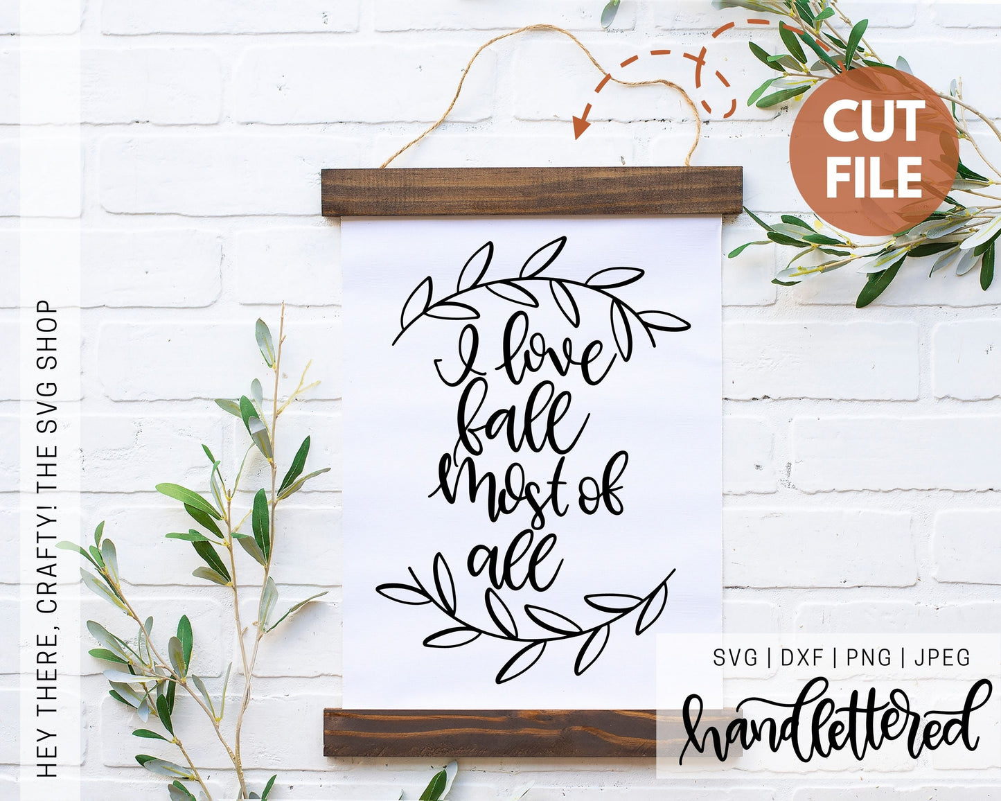 I Love Fall Most of All | SVG, PNG, DXF, JPEG