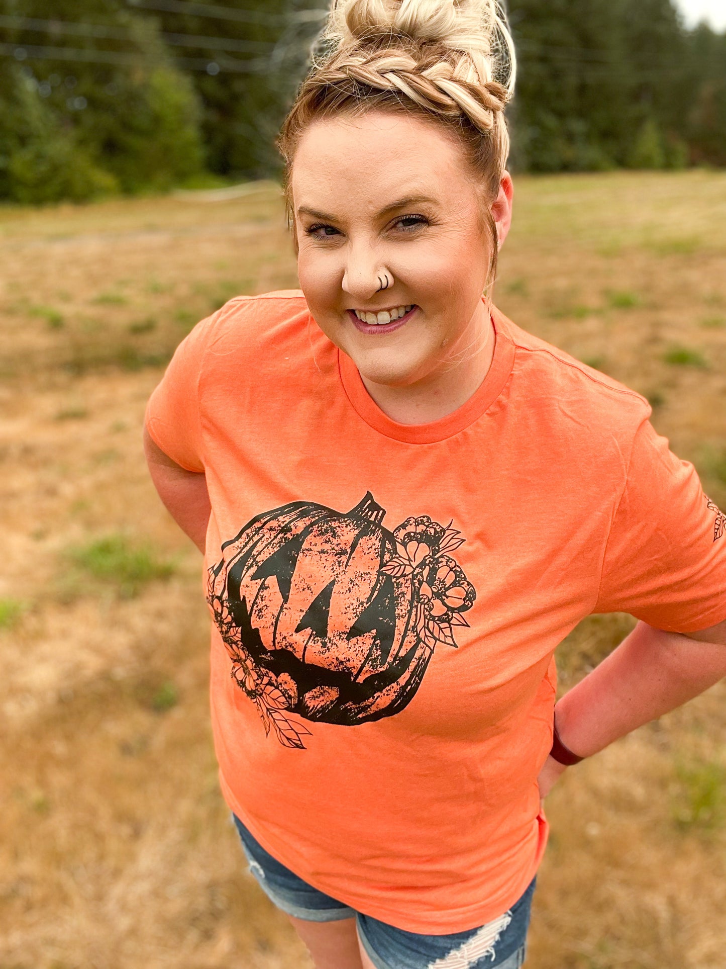 Distressed Pumpkin T-Shirt