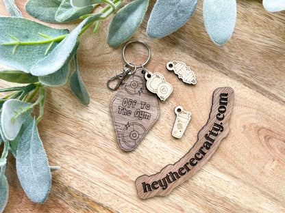 Off to the Gym Keychain