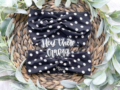 Black and White Polka Dot Headband