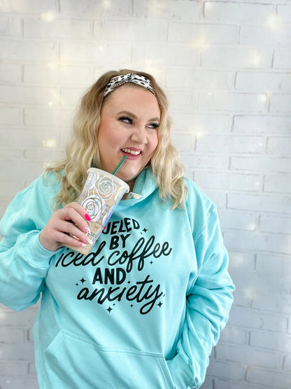 Fueled by Iced Coffee and Anxiety Hoodie