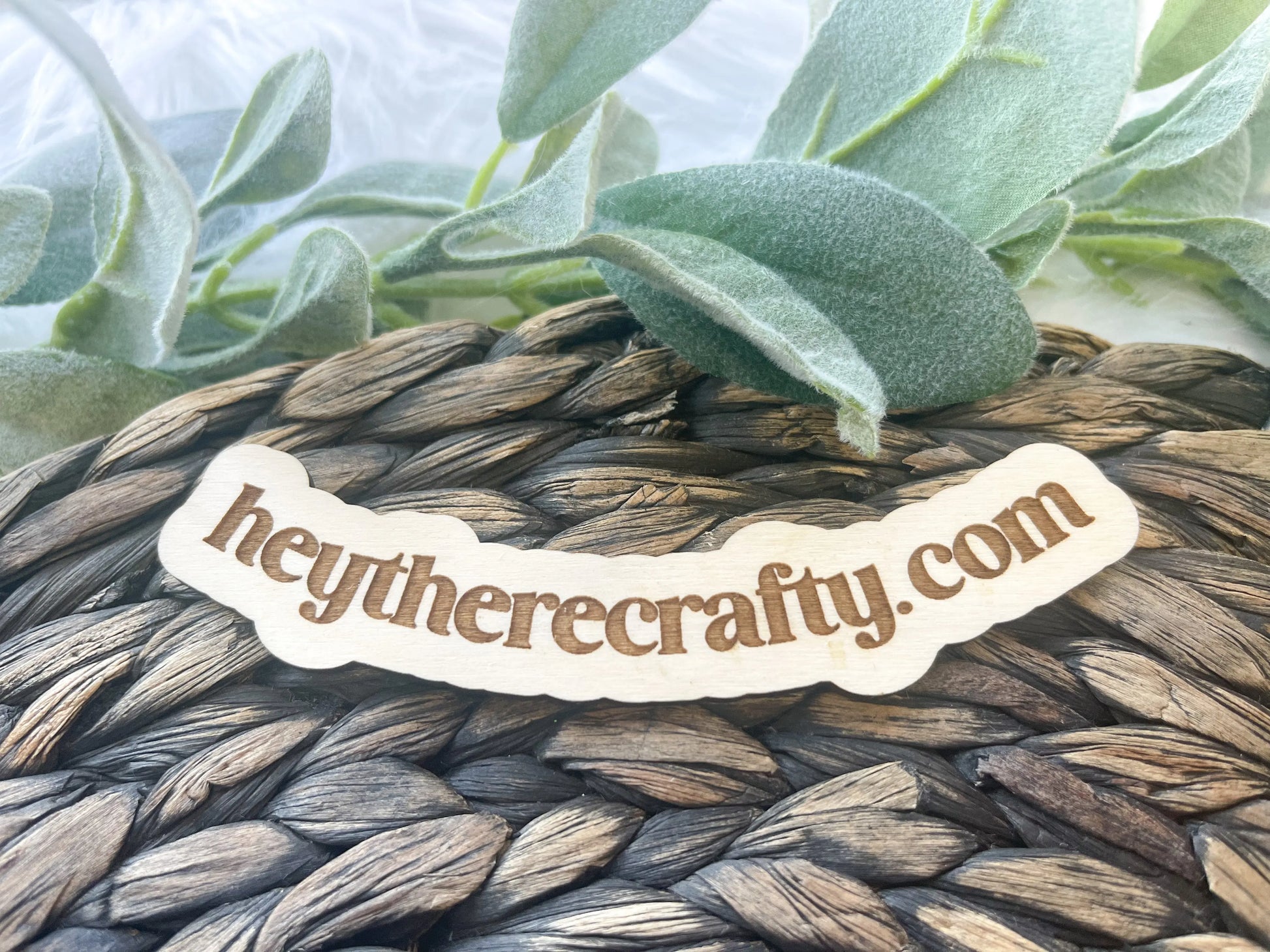 Curved Wood Watermark - Hey There Crafty LLC