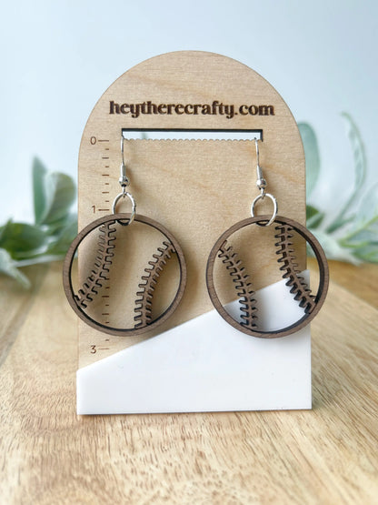 Baseball Earrings