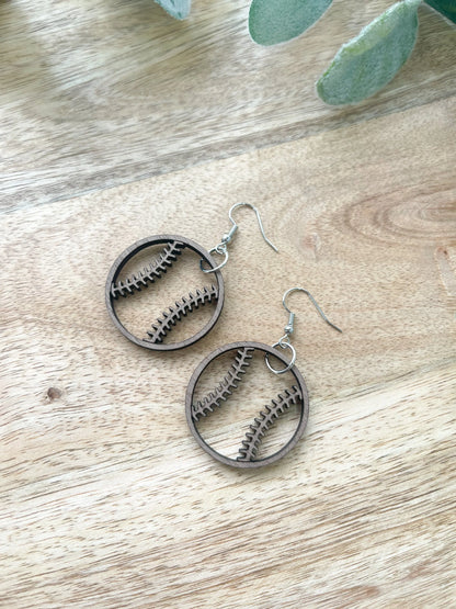 Baseball Earrings