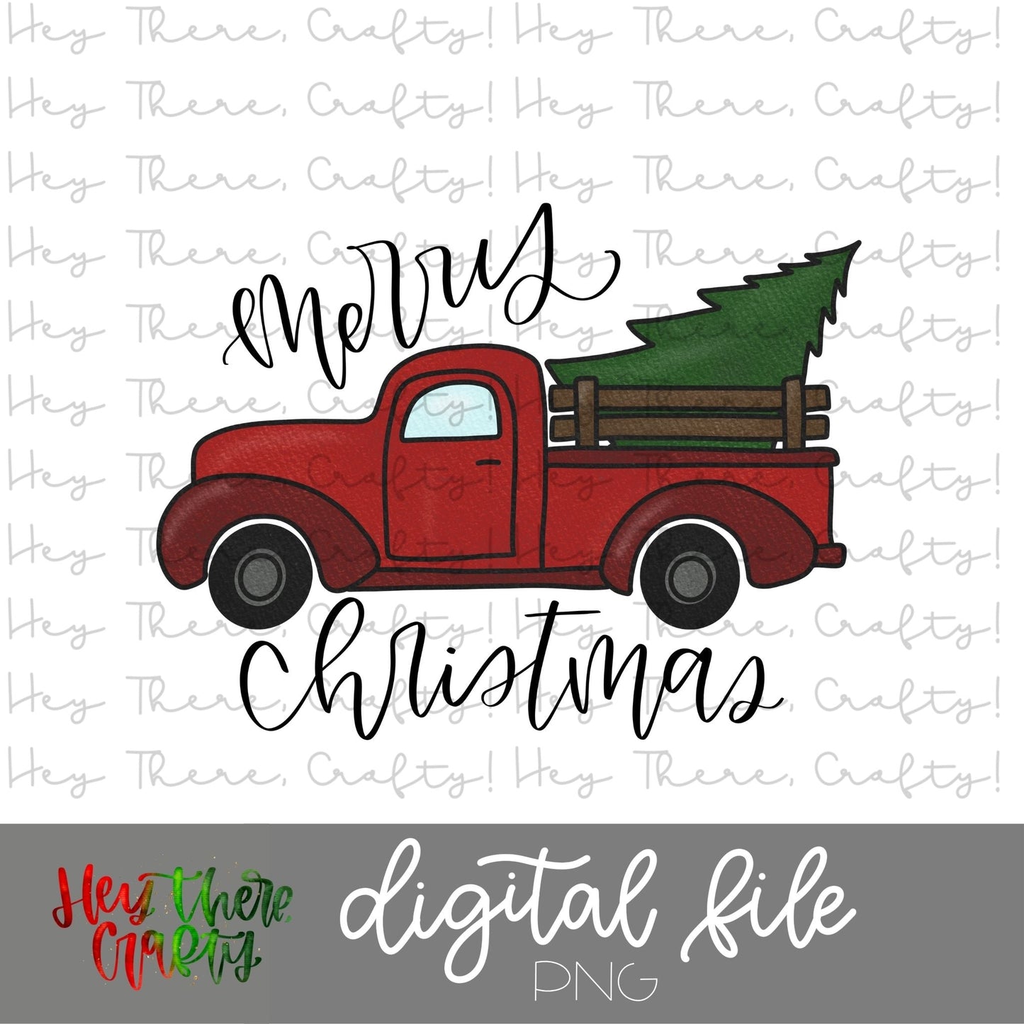 Merry Christmas Truck | PNG File