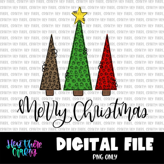 Merry Christmas - Leopard Trees | PNG File