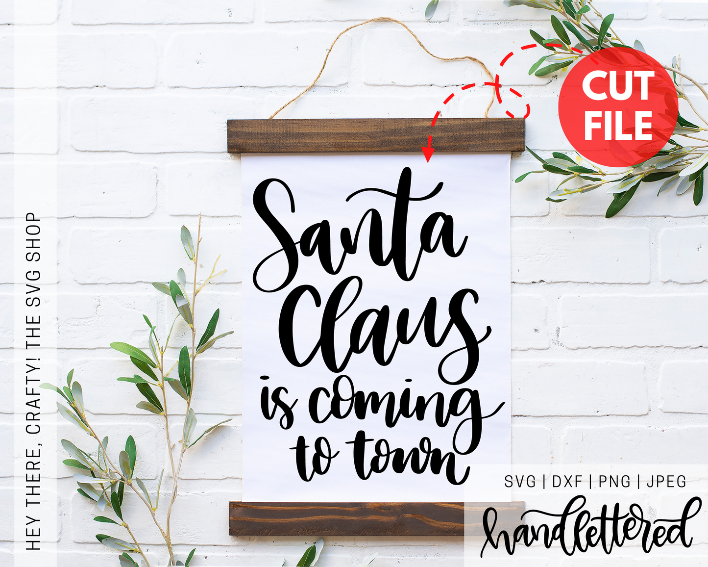 Santa Claus is Coming to Town | SVG, PNG, DXF, JPEG