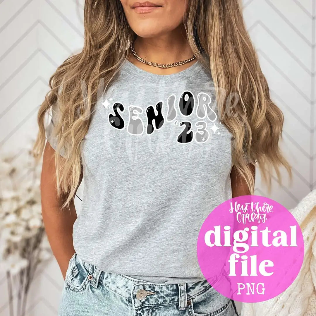 Senior '23 - Black and Silver | PNG File