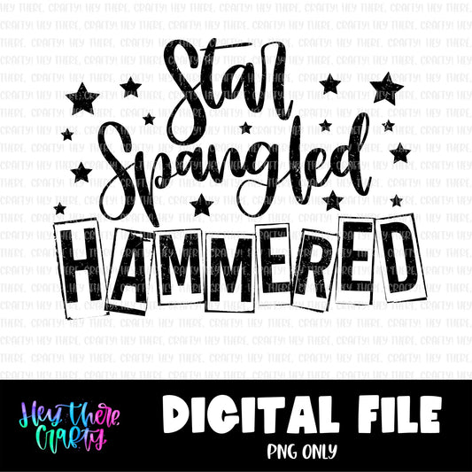 Star Spangled Hammered - Single Color | PNG File