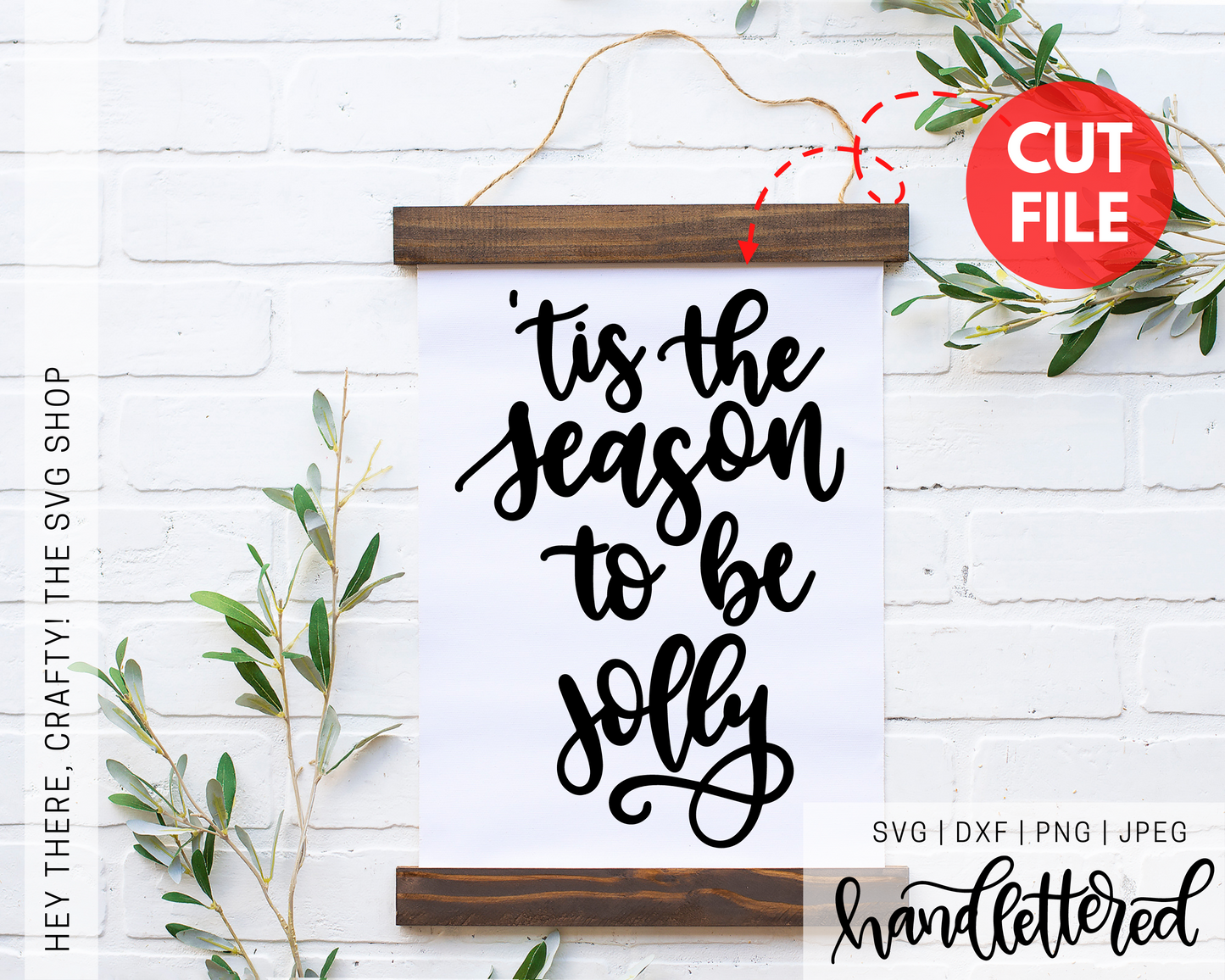 Tis the Season to be Jolly | SVG, PNG, DXF, JPEG