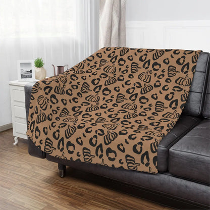 Pumpkin Leopard Minky Blanket - Hey There Crafty LLC