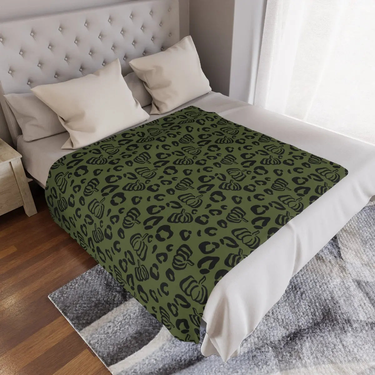 Pumpkin Leopard Minky Blanket - Hey There Crafty LLC