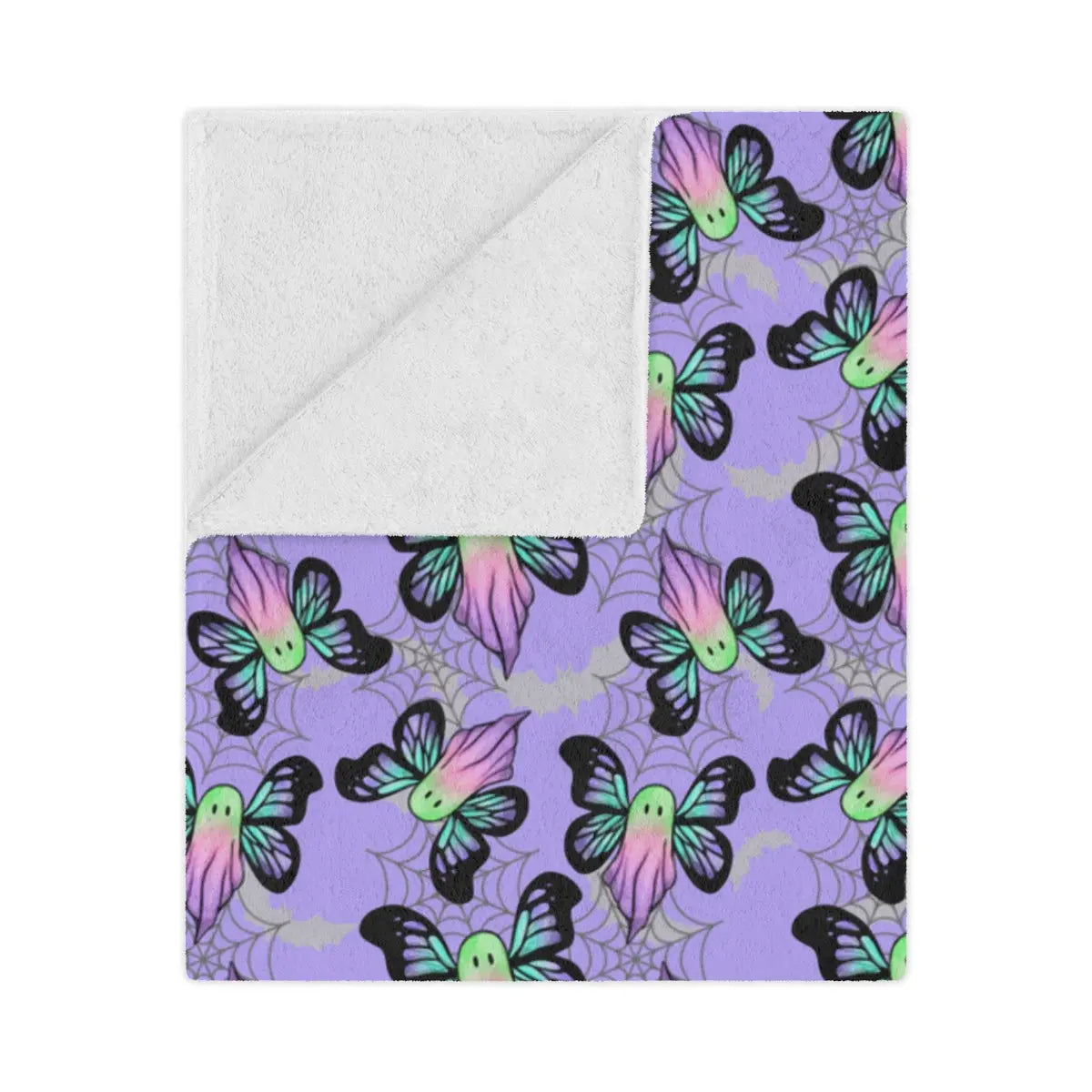 Purple Butterfly Ghost Minky Blanket - Hey There Crafty LLC