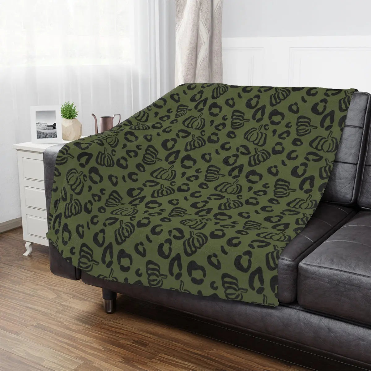 Pumpkin Leopard Minky Blanket - Hey There Crafty LLC