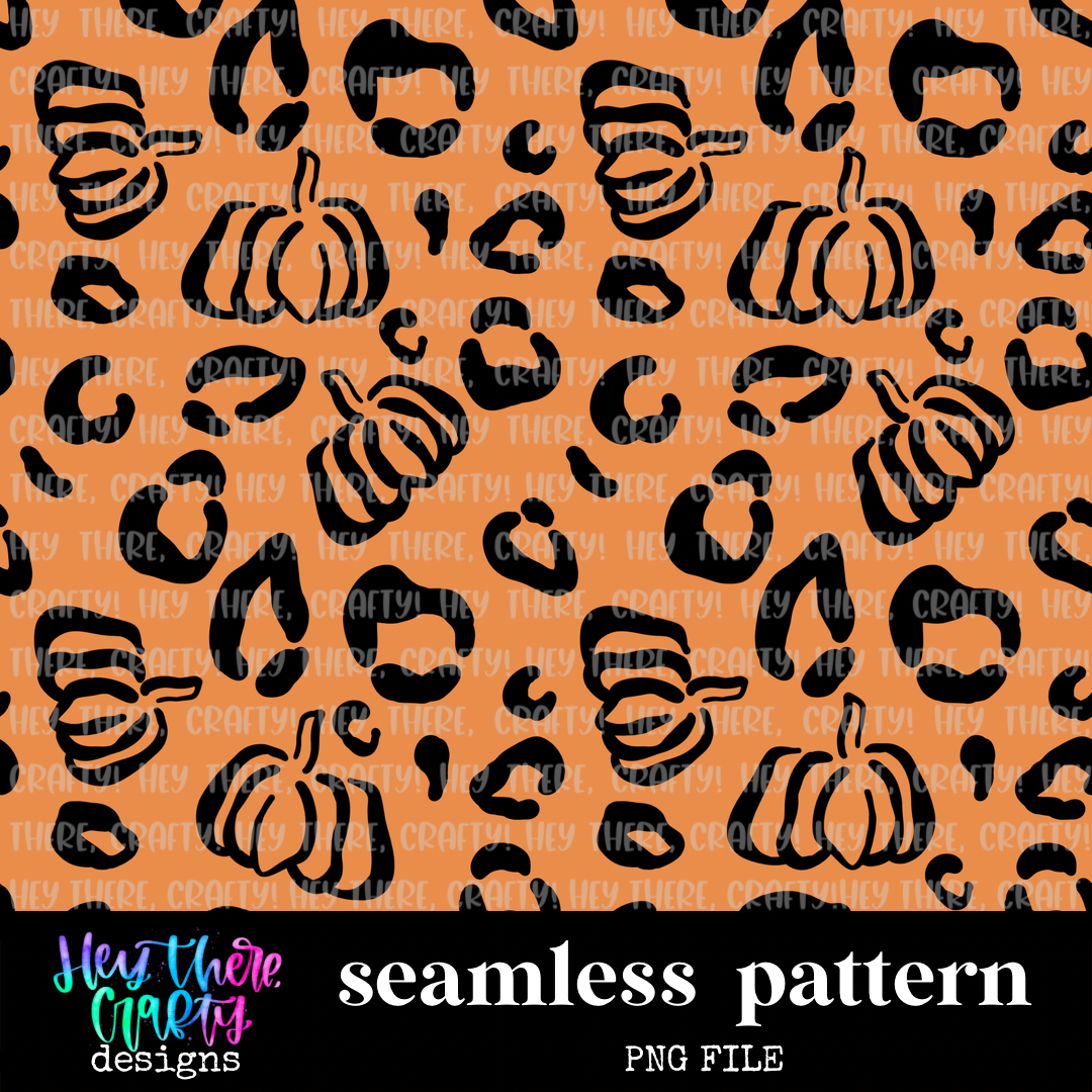Leopard Pumpkin - Orange | Pattern/Digital Paper