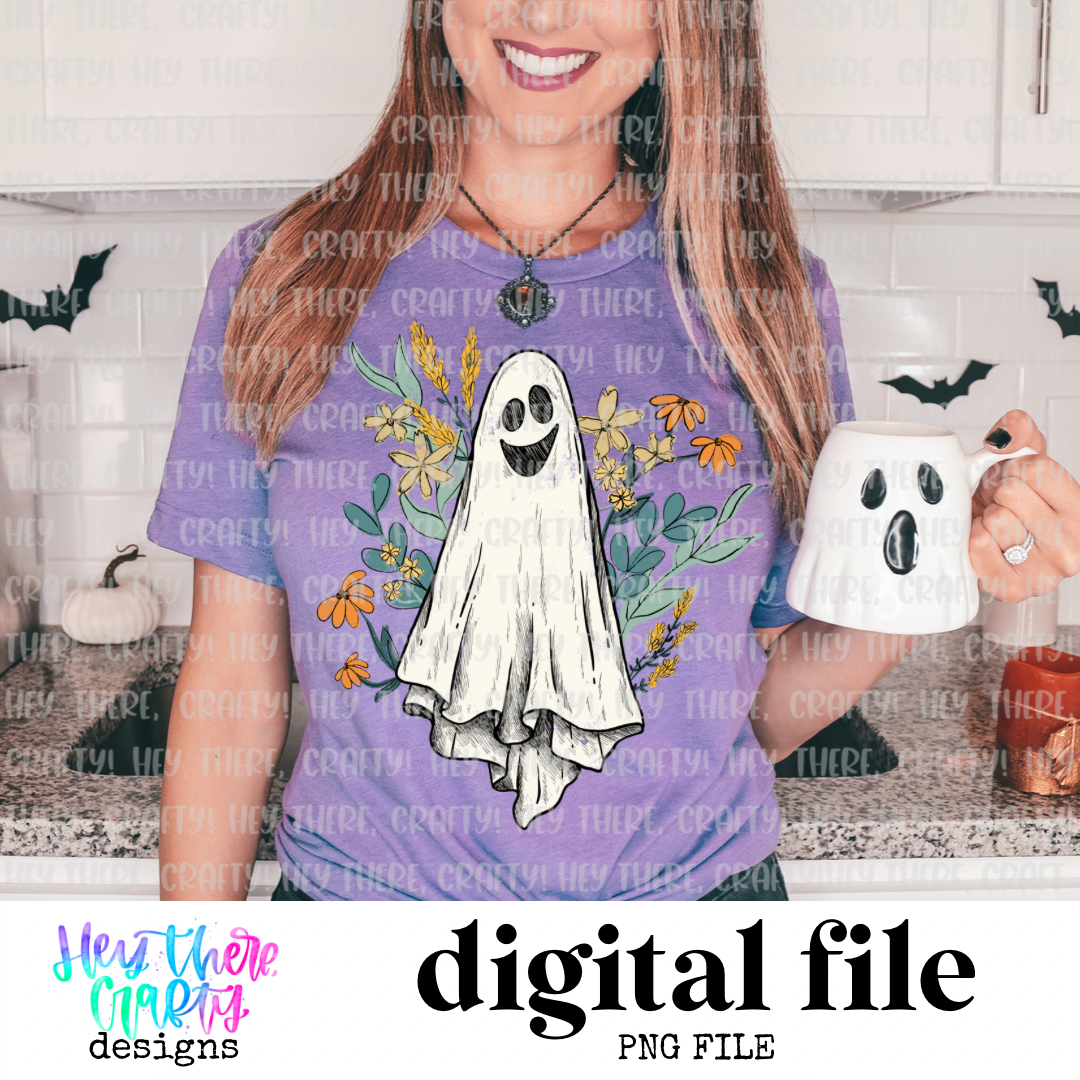 Floral Ghost | PNG File