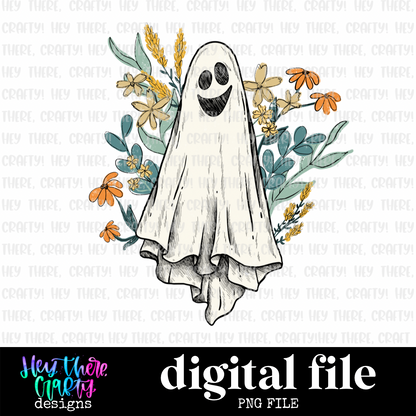 Floral Ghost | PNG File